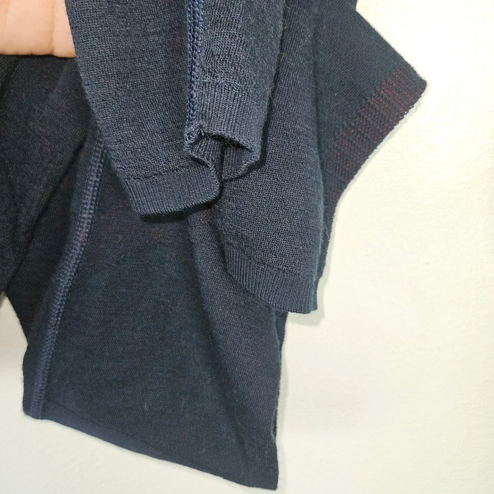 Smartwool Intraknit Merino 200 Bottoms Leggings Sz M Navy Blue Base Layer Pants